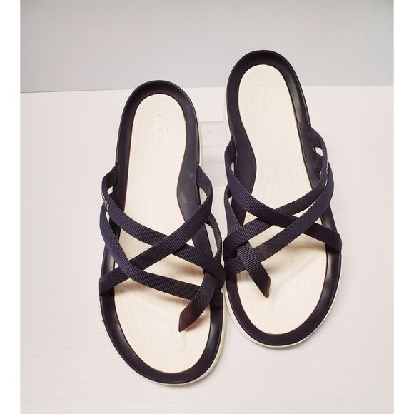 Crocs Swiftwater Strappy Flip Flops Size 8 - Picture 1 of 4
